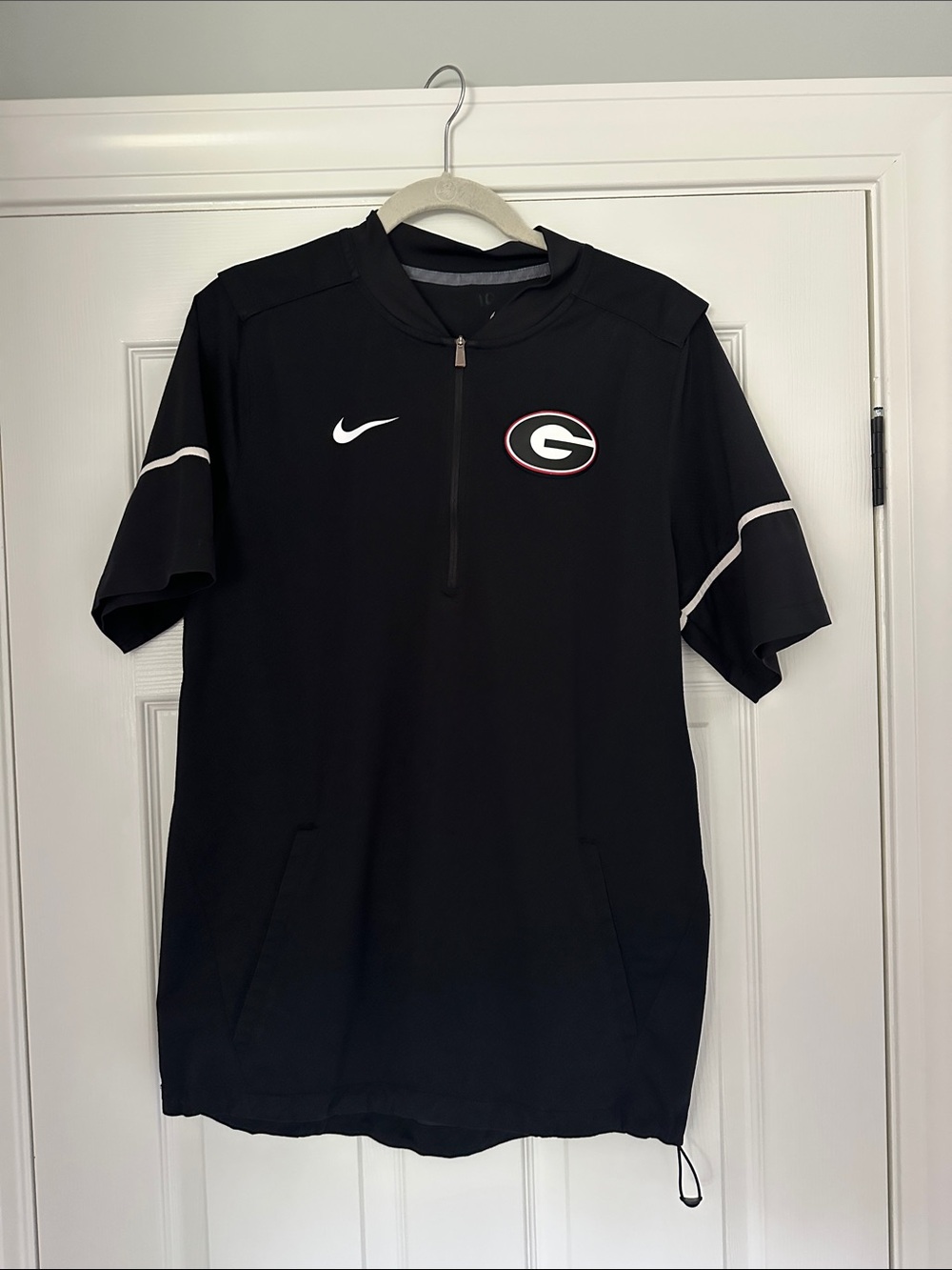Nike Black Georgia Bulldogs Short-Sleeve Half-Zip Training Shirt